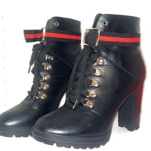 Size 9 boots, Ribbon is removable if you want to wear them plain. Worn Twice.